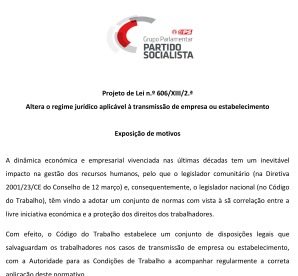 Proposta PS Projeto Lei n. 606 XIII 2º
