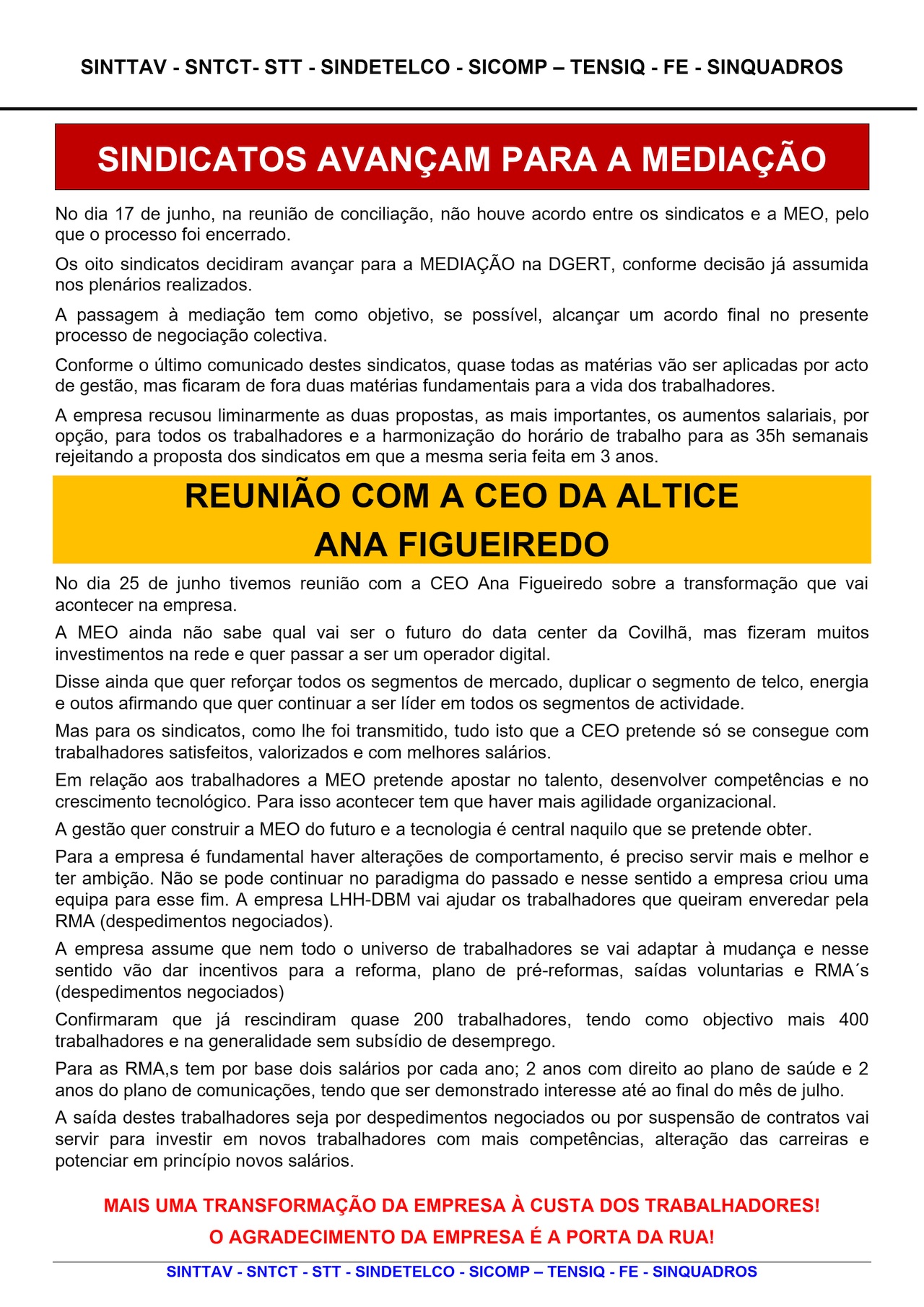 ACT MEO 2025 - Mediação (Comunicado conjunto)