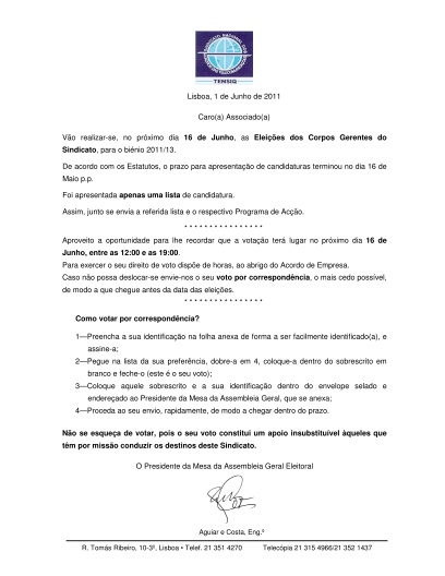 Carta AGE 2011