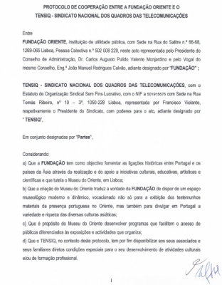 Protocolo TENSIQ-Fundacao Oriente 2013
