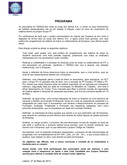 Programa 2013/2015