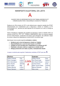 Manifesto Lista A